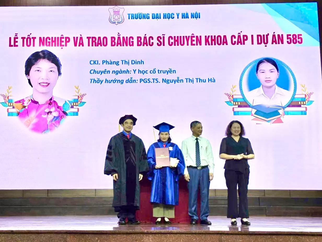 LÊ TỐT NGHIỆP VÀ TRAO BẰNG BÁC SI CHUYÊN KHOA CẤP I DỰ ÁN 585