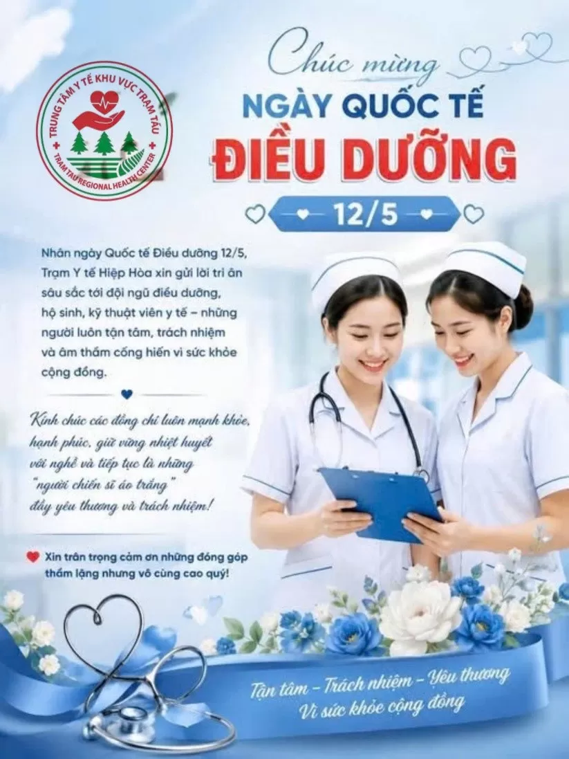 Trung tâm Y tế Khu Vực Trạm Tấu tổ chức buổi gặp mặt kỷ niệm ngày Quốc tế Điều dưỡng